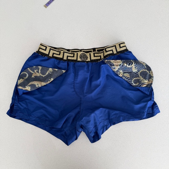 Versace Blue Medusa Head Swim Trunks Mens (no liner) - Picture 9 of 11